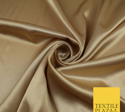ANTIQUE GOLD Plain Solid Crepe Back Satin Fabric Material Dress Bridal 58" 9110