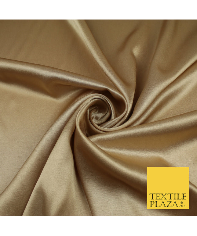 ANTIQUE GOLD Plain Solid Crepe Back Satin Fabric Material Dress Bridal 58" 9110