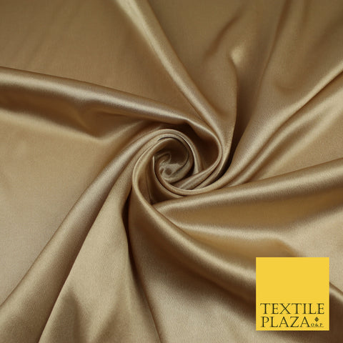 ANTIQUE GOLD Plain Solid Crepe Back Satin Fabric Material Dress Bridal 58" 9110