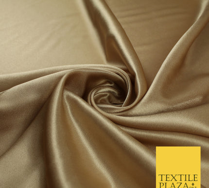 ANTIQUE GOLD Plain Solid Crepe Back Satin Fabric Material Dress Bridal 58" 9110