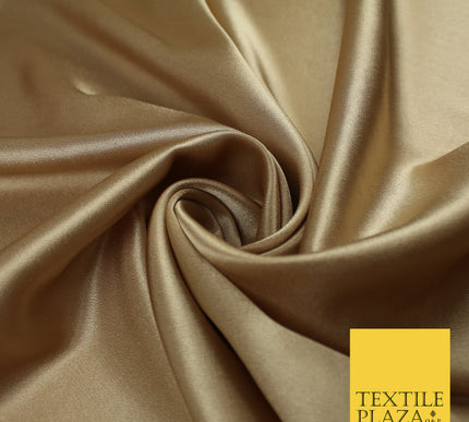 ANTIQUE GOLD Plain Solid Crepe Back Satin Fabric Material Dress Bridal 58" 9110