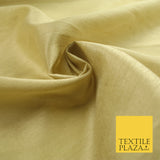 LIGHT BEIGE GOLD Plain Dyed Faux Dupion Raw Silk Polyester Dress Fabric Material 7912