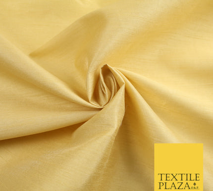 GOLD Plain Dyed Faux Dupion Raw Silk Polyester Dress Fabric Material 7913