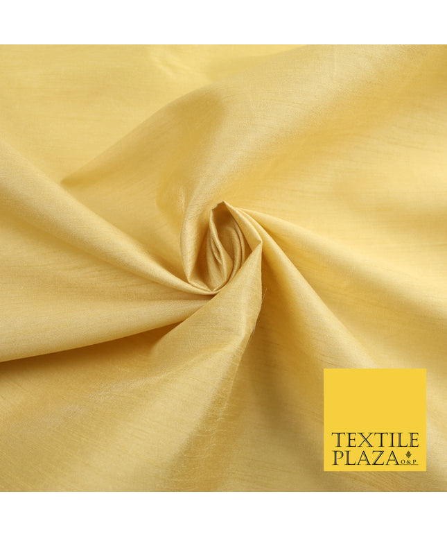 GOLD Plain Dyed Faux Dupion Raw Silk Polyester Dress Fabric Material 7913