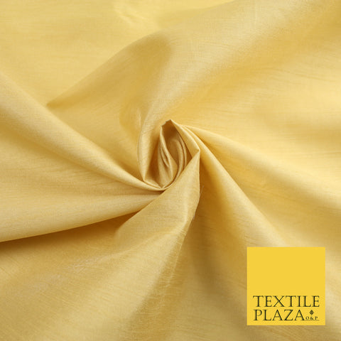 GOLD  Plain Dyed Faux Dupion Raw Silk Polyester Dress Fabric Material 7913