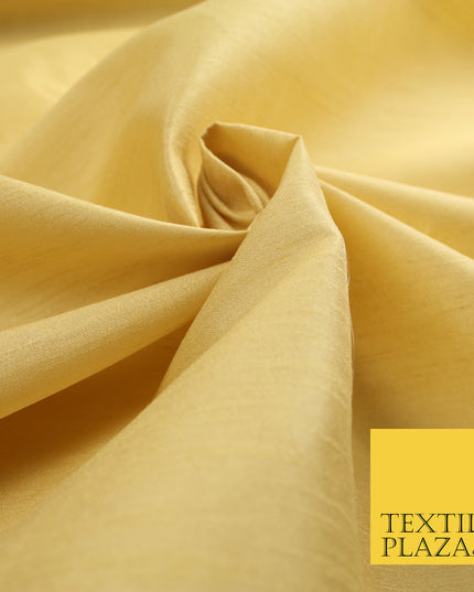 GOLD Plain Dyed Faux Dupion Raw Silk Polyester Dress Fabric Material 7913