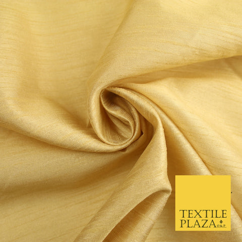 GOLD 2  Plain Dyed Faux Dupion Raw Silk Polyester Dress Fabric Material 7914