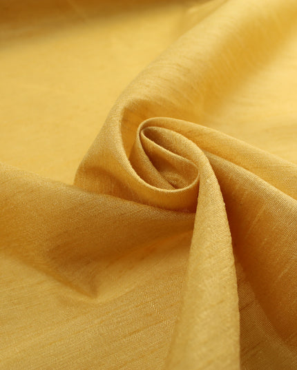 WARM GOLD Plain Dyed Faux Dupion Raw Silk Polyester Dress Fabric Material 7915