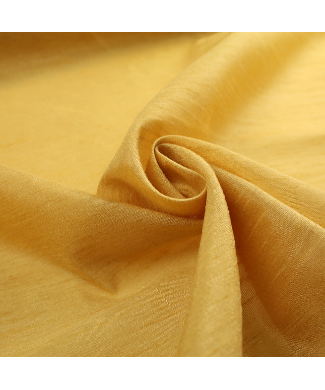 WARM GOLD Plain Dyed Faux Dupion Raw Silk Polyester Dress Fabric Material 7915