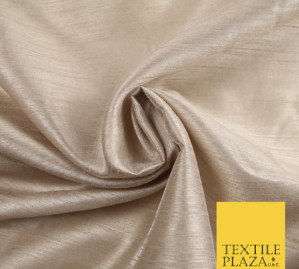 BLUSH  Plain Dyed Faux Dupion Raw Silk Polyester Dress Fabric Material 7921