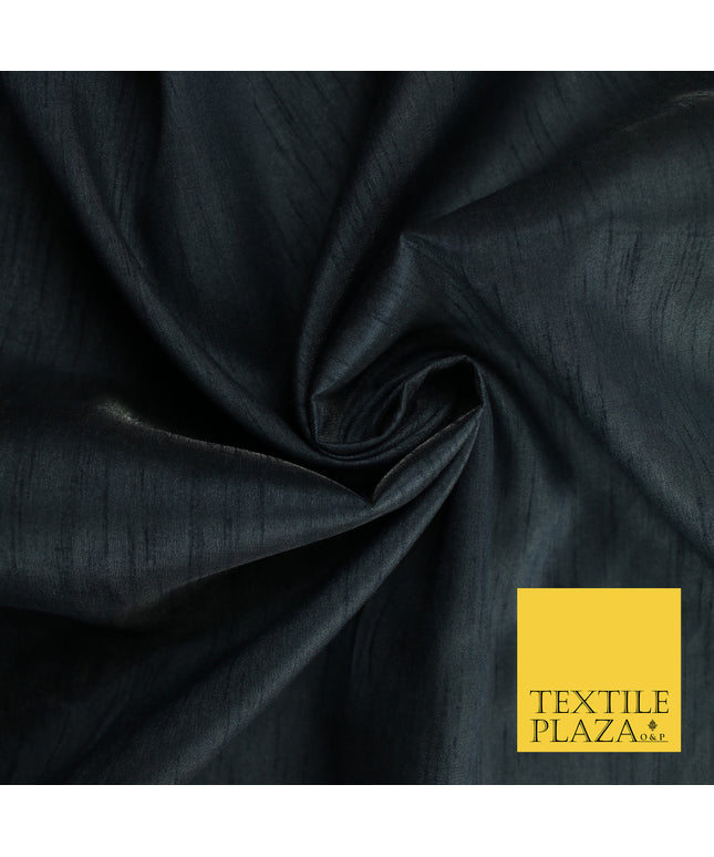 DARK GREY  Plain Dyed Faux Dupion Raw Silk Polyester Dress Fabric Material 7925