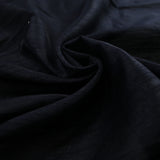 DARK INK NAVY BLUE Plain Dyed Faux Dupion Raw Silk Polyester Dress Fabric Material 7928