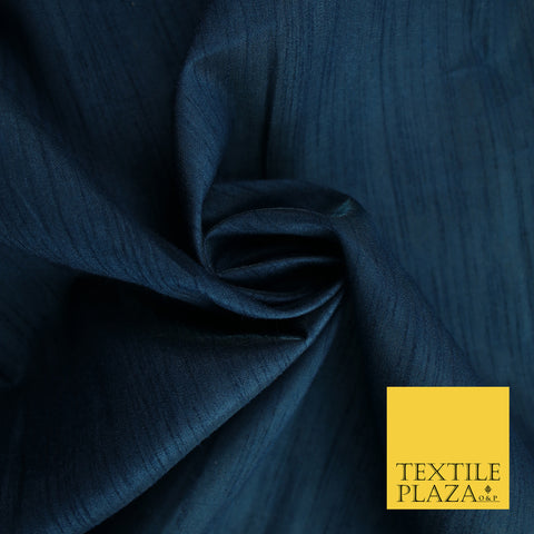 TEAL BLUE  Plain Dyed Faux Dupion Raw Silk Polyester Dress Fabric Material 7932