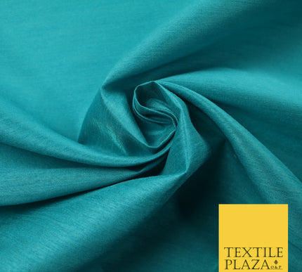SEA BLUE Plain Dyed Faux Dupion Raw Silk Polyester Dress Fabric Material 7935