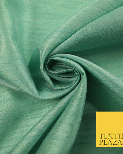 LIGHT DUCK EGG Plain Dyed Faux Dupion Raw Silk Polyester Dress Fabric Material 7937