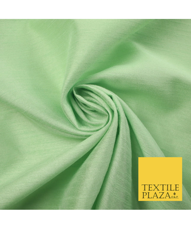 LIGHT MINT GREEN Plain Dyed Faux Dupion Raw Silk Polyester Dress Fabric Material 7939