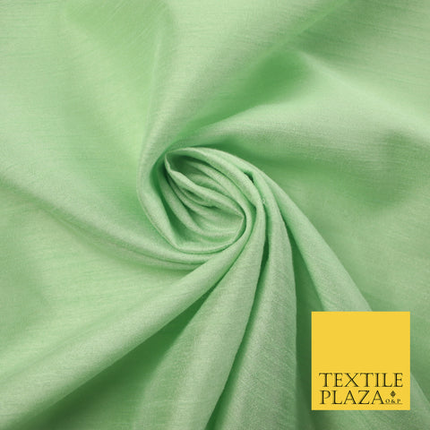 LIGHT MINT GREEN Plain Dyed Faux Dupion Raw Silk Polyester Dress Fabric Material 7939