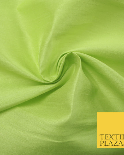 PALE GREEN Plain Dyed Faux Dupion Raw Silk Polyester Dress Fabric Material 7940