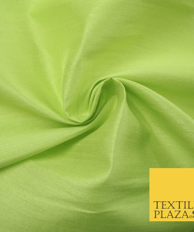 PALE GREEN Plain Dyed Faux Dupion Raw Silk Polyester Dress Fabric Material 7940