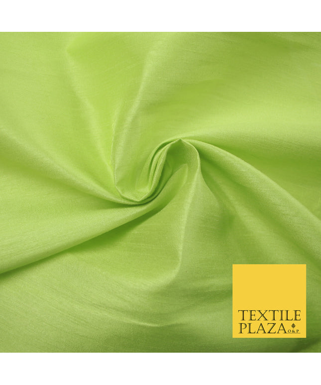 PALE GREEN Plain Dyed Faux Dupion Raw Silk Polyester Dress Fabric Material 7940