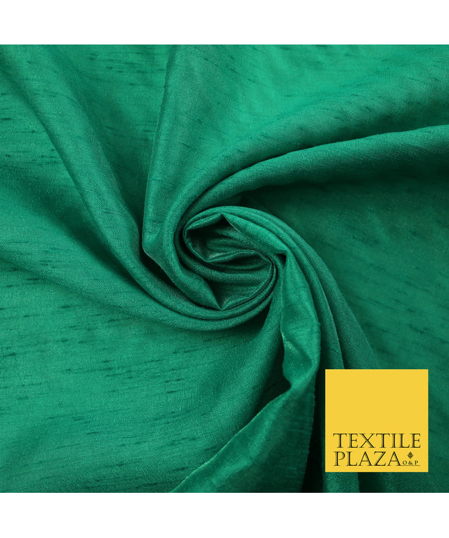 SEA GREEN Plain Dyed Faux Dupion Raw Silk Polyester Dress Fabric Material 7942