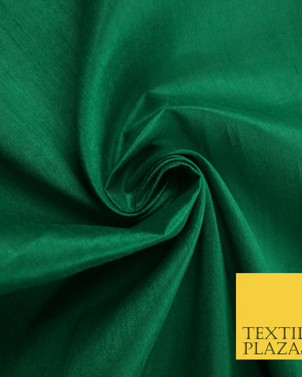 PEACOCK GREEN  Plain Dyed Faux Dupion Raw Silk Polyester Dress Fabric Material 7944