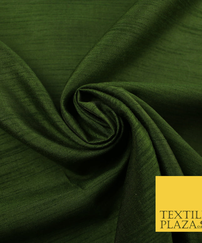 OLIVE GREEN Plain Dyed Faux Dupion Raw Silk Polyester Dress Fabric Mat –  Textile Plaza