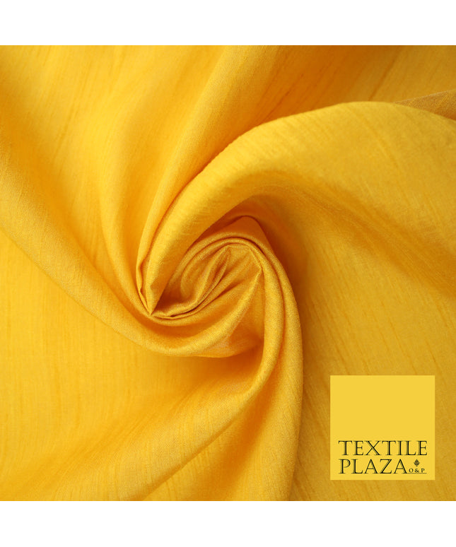 LIGHT YELLOW Plain Dyed Faux Dupion Raw Silk Polyester Dress Fabric Material 7965