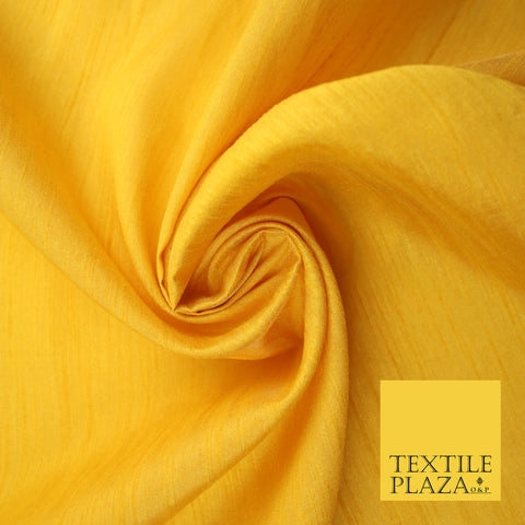 LIGHT YELLOW Plain Dyed Faux Dupion Raw Silk Polyester Dress Fabric Material 7965