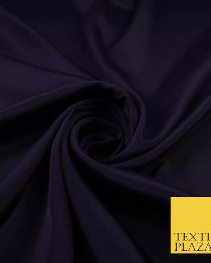 INK BLUE Plain Dyed Silky French Crepe de Chine Fabric Material Dress 44" 8995