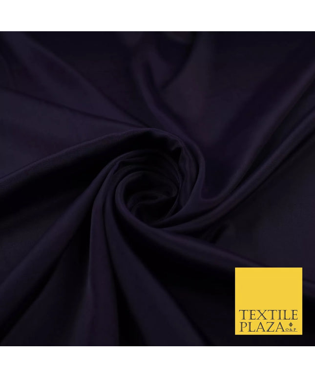 INK BLUE Plain Dyed Silky French Crepe de Chine Fabric Material Dress 44" 8995