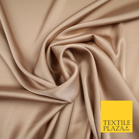 LATTE CAPPUCCINO Fine Silky Smooth Liquid Sateen Satin Dress Fabric Drape Lining Material 7005