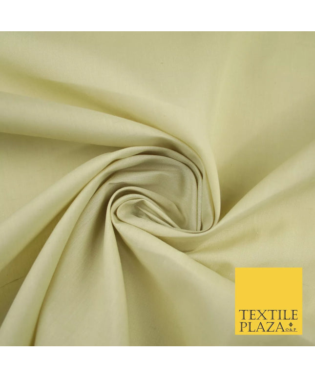 LIGHT BEIGE PREMIUM POLY COTTON PLAIN DYED FABRIC DRESS CRAFT POLYCOTTON 45" 8243
