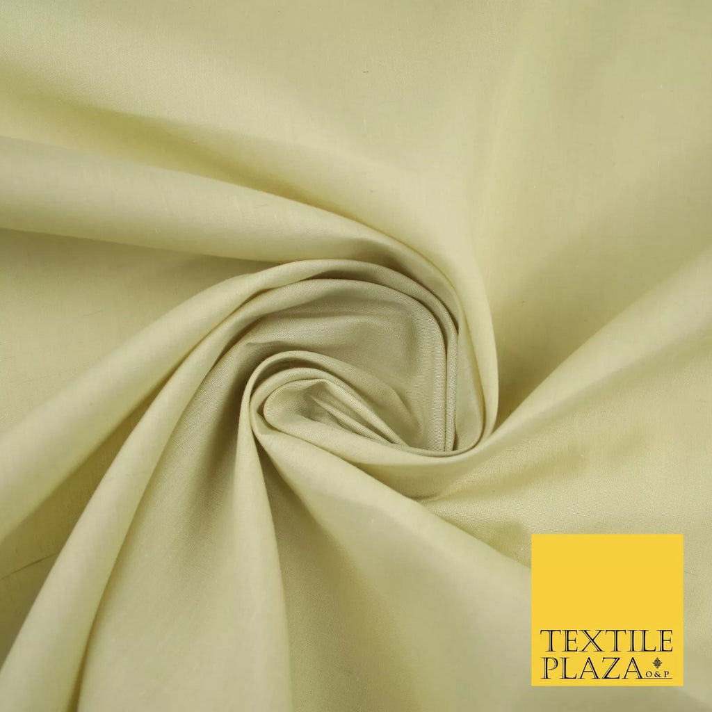 LIGHT BEIGE PREMIUM POLY COTTON PLAIN DYED FABRIC DRESS CRAFT POLYCOTTON 45" 8243