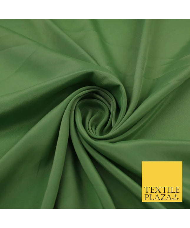 LIGHT GREEN Plain Dyed Silky French Crepe de Chine Fabric Material Dress 44" 9053