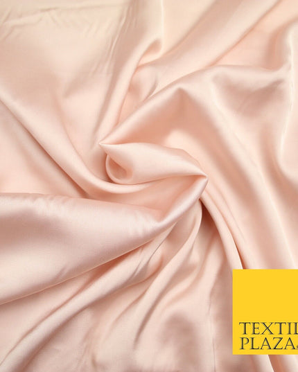 LIGHT PEACH Fine Silky Smooth Liquid Sateen Satin Dress Fabric Drape Lining Material 7011