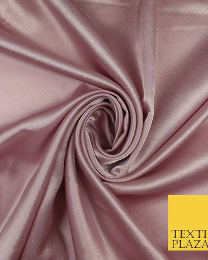 LIGHT ROSE PINK  Plain Solid Crepe Back Satin Fabric Material Dress Bridal 58" 9908