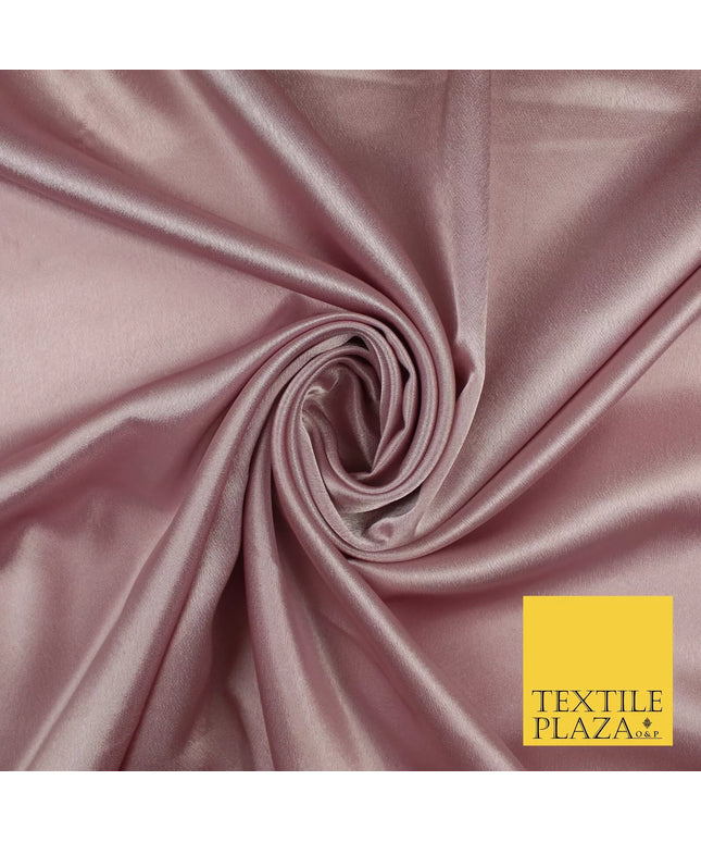 LIGHT ROSE PINK  Plain Solid Crepe Back Satin Fabric Material Dress Bridal 58" 9908