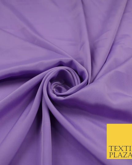 LILAC Plain Dyed Silky French Crepe de Chine Fabric Material Dress 44" 9016