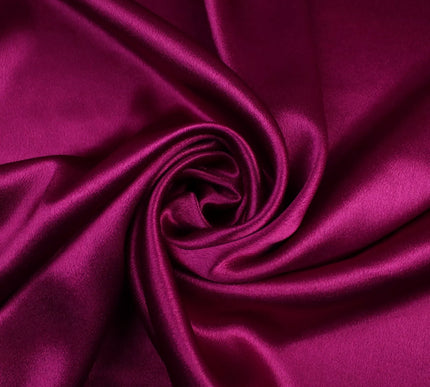 MAGENTA Plain Solid Crepe Back Satin Fabric Material Dress Bridal 58" 9329