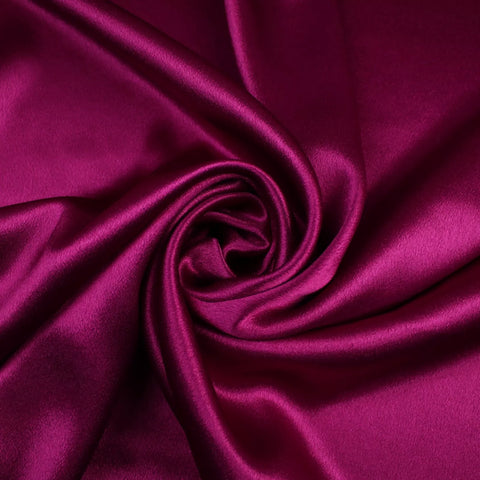 MAGENTA Plain Solid Crepe Back Satin Fabric Material Dress Bridal 58" 9329