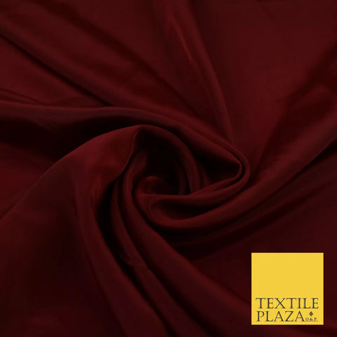 MAROON Plain Dyed Silky French Crepe de Chine Fabric Material Dress 44" 9045