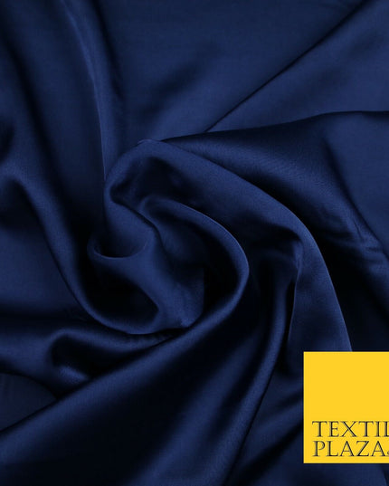 MIDNIGHT BLUE Fine Silky Smooth Liquid Sateen Satin Dress Fabric Drape Lining Material 6987