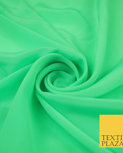 MINT GREEN Plain Dyed Silky French Crepe de Chine Fabric Material Dress 44" 9056