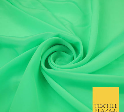 AQUA Plain Dyed Silky French Crepe de Chine Fabric Material Dress 44" 9057