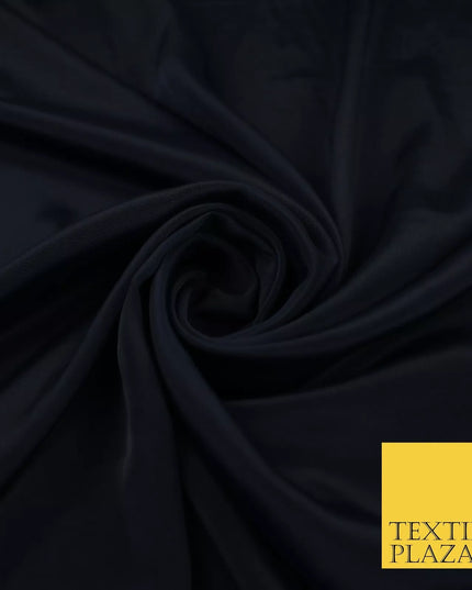 NAVY BLUE Plain Dyed Silky French Crepe de Chine Fabric Material Dress 44" 8994