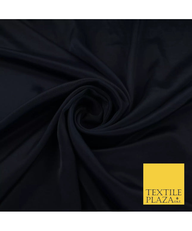 NAVY BLUE Plain Dyed Silky French Crepe de Chine Fabric Material Dress 44" 8994
