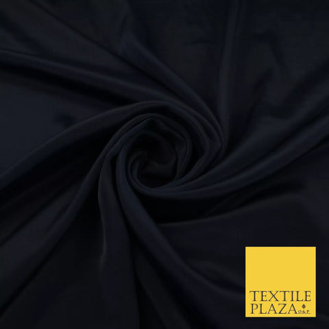NAVY BLUE Plain Dyed Silky French Crepe de Chine Fabric Material Dress 44" 8994