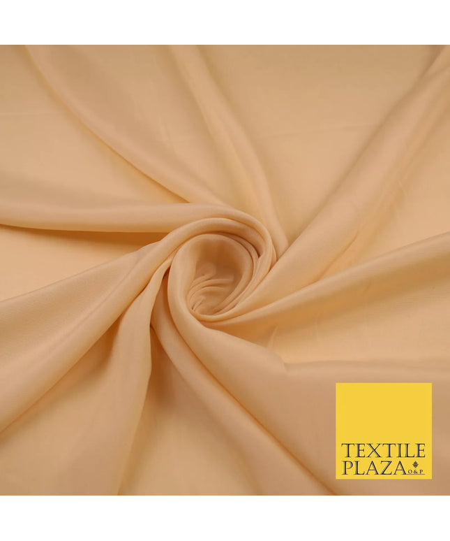 NUDE Plain Dyed Silky French Crepe de Chine Fabric Material Dress 44" 9005