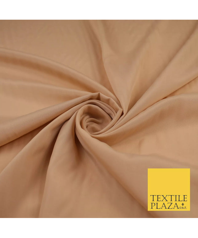 NUDE 2 Plain Dyed Silky French Crepe de Chine Fabric Material Dress 44" 9006